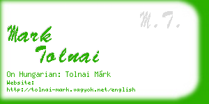 mark tolnai business card